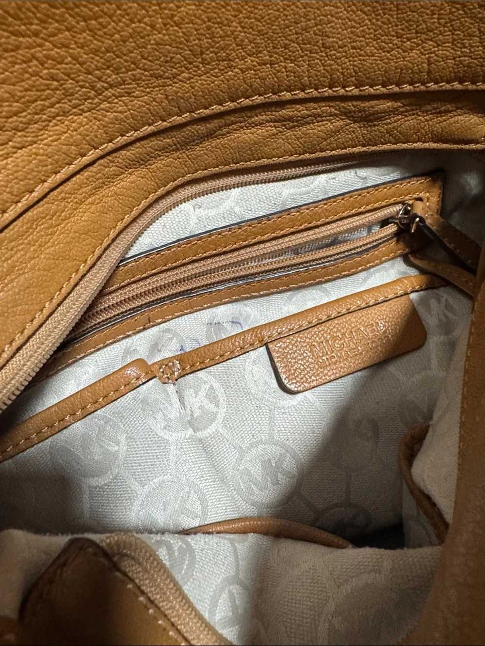 Michael Kors Braided strap Tan Leather Shoulder Bag